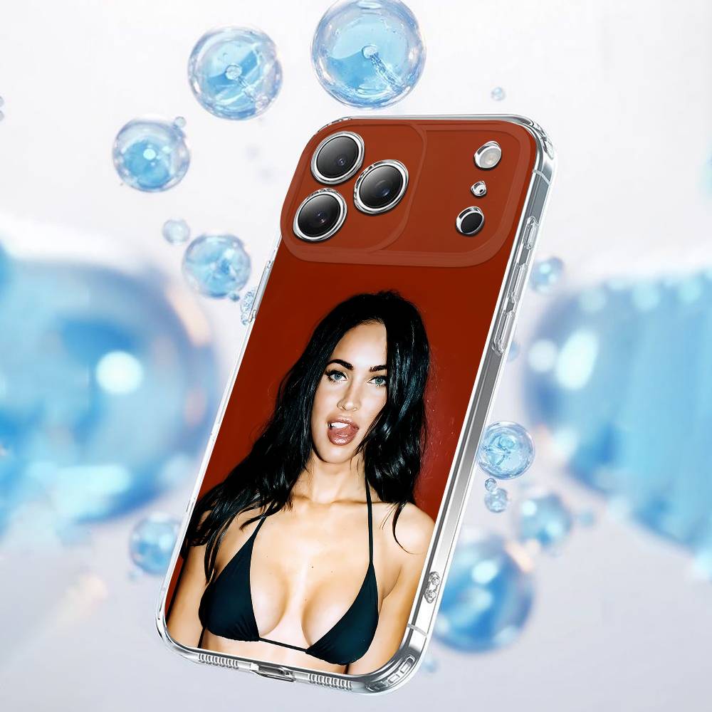 M-Megan Fox Phone Case For iPhone 12,16,11,14,13,17,15 Plus,Pro,Max,Plus,E,Air,Mini Transparent Cover