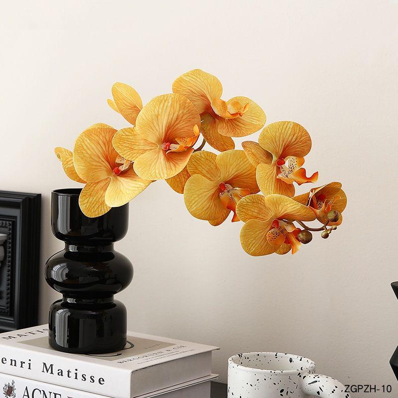 Bionic Phalaenopsis Orchid Artificial Flower Arrangement for Living Room or Coffee Table