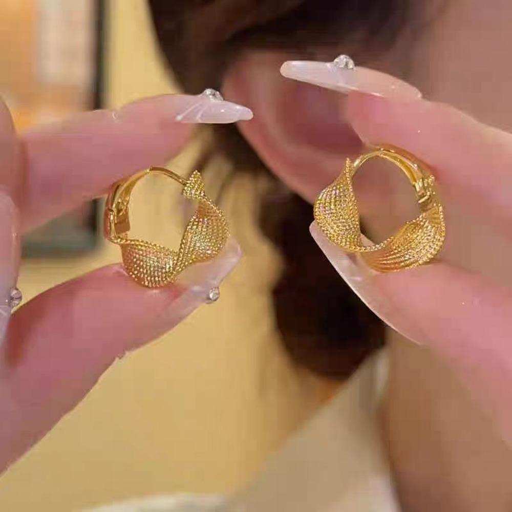 

Zinc Zinc Alloy Good Fortune Gourd Necklace Shiny Luxury Jewelry Brilliant Gold Irregular Earrings Gift necklace