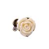 Ring Rose Leaf Elegant Vintage Women Rhinestone Ring for Dating
