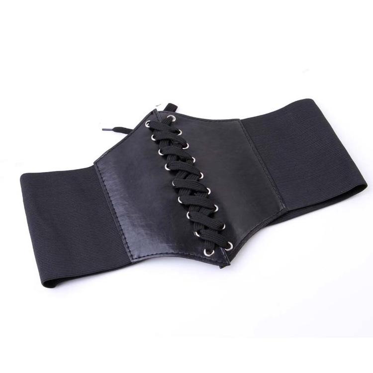 Fashion Corset Wide Belts Faux Leather Slimming Body Shaping Girdle Belt For Women Elastic Tight High Waist For Daily Wear