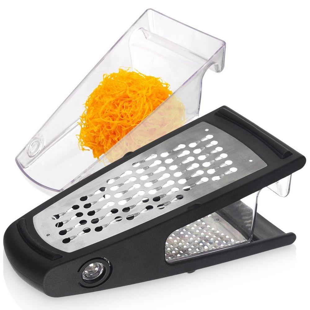 Steel kitchen grater with 24 cm container