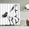 Fabric Shower Curtain Cute Cartoon Hippo Animals Dogs Cats Deer Bath Curtain Waterproof Polyester Bathroom Curtain With Hooks