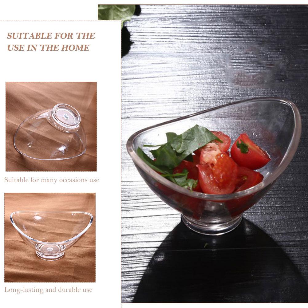Barrenförmige Salatschüssel Transparentes PC-Plastik Dessert Süßigkeitenschale Multifunktioneller Lebensmittelaufbewahrungsbehälter für Party Hotel Bar