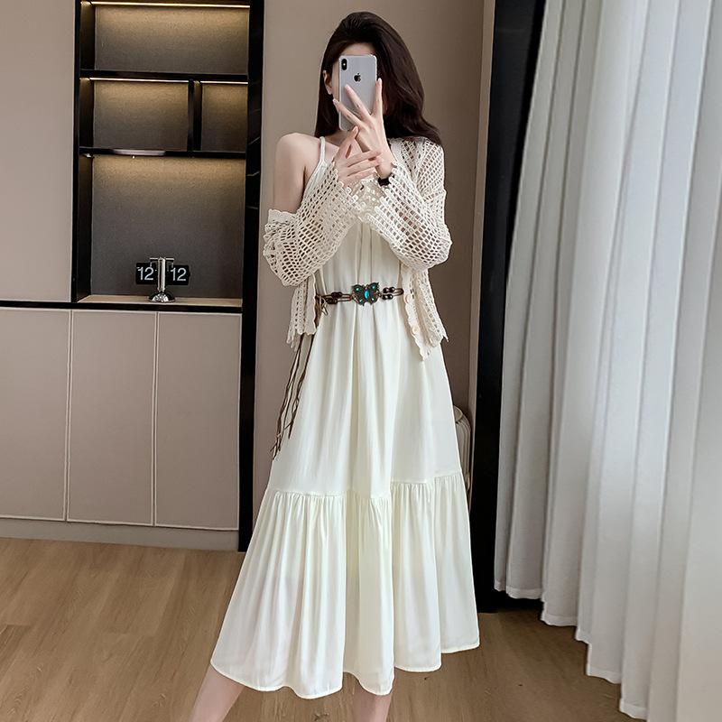 

Кружевное платье с открытой спиной на шнуровке - Милый комплект из двух частей для женщин Extra Large