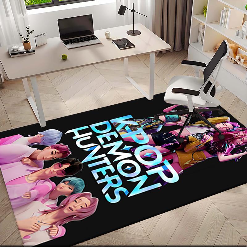 1pc K-Pop themed poster Carpet Rug for Living Room Bedroom Home Sofa Decoration,Kids play Non-slip Floor Mat