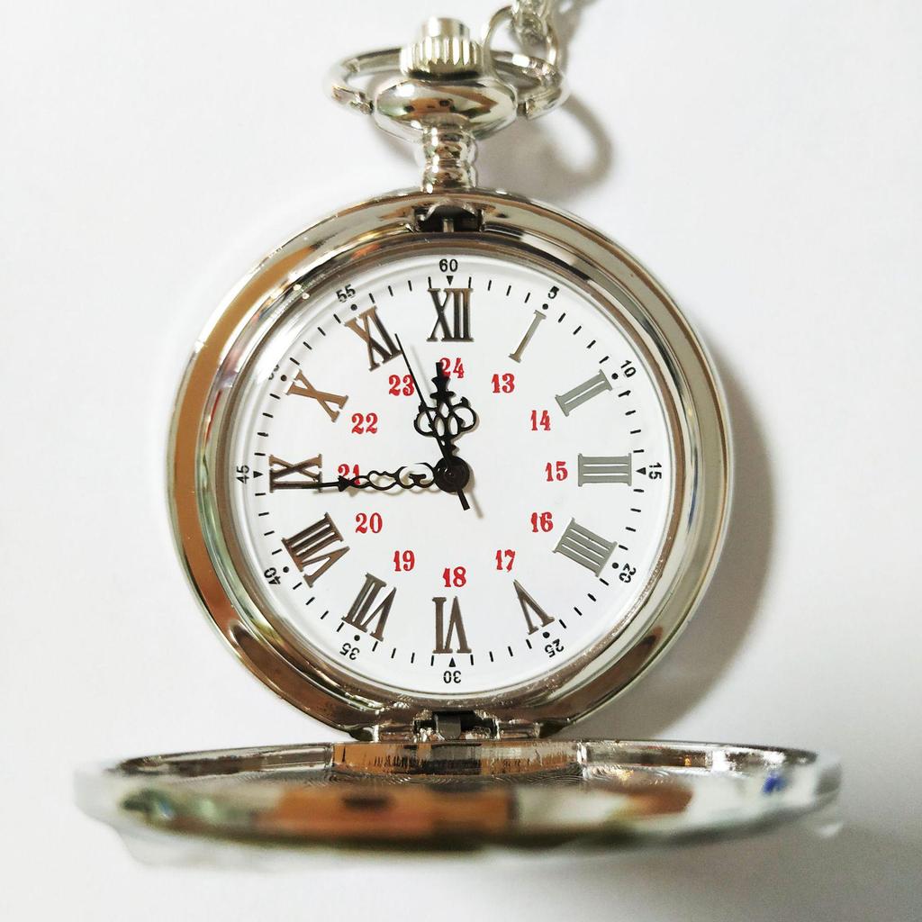 Taschenuhr im antiken Stil aus Wolframstahl mit arabischen Ziffern, poliertes Klappdesign, erhältlich in 4 Farben