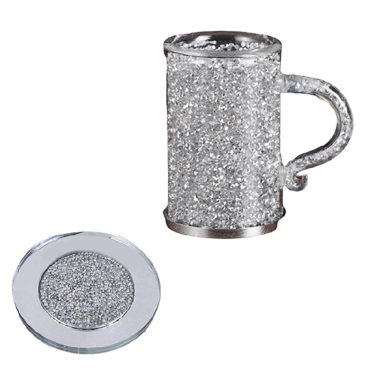 Crystal Glass Coffee Cup with Handle Wine Glasses Double Layer Heat Insulation Cup Drinking Cups Drinkware Easy To Clean