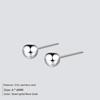 eManco Stainless Steel Round Bead Earrings - Simple Fashion Bean Design