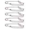 5pcsset Longline Snap Clip Corrosion Resistance Float Line Tuna Clip for Ocean Fishing1.8x60mm