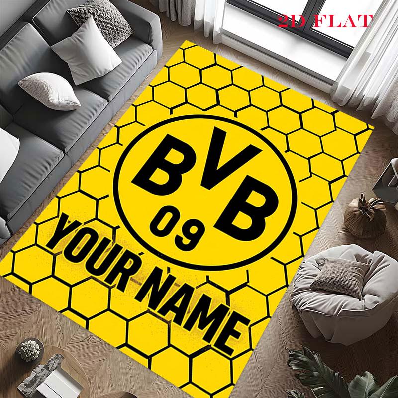 Custom Bvb Carpet Rug for Living Room Bedroom Home Sofa Decoration,Kids play Nonslip Floor Mat