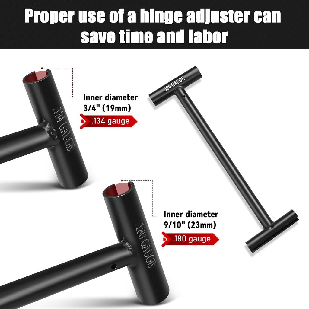 Hinge Adjustment Tool, Door Hinge Bending Wrench Compatible with .180 Gauge and .134 Gauge Commercial Door, Heavy Duty Door Hinges, Standard Gauge