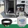 12ft RV Propane Hose with 1/4" Inverted Male Flare, Rubber Camper Propane Tank Hose Connect To 20lb or 30lb Tank, Replacement 59035 Propane Supply