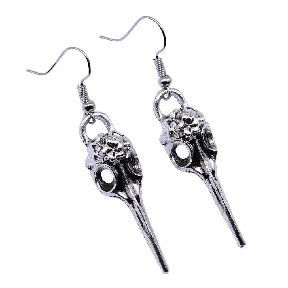 Halloween Charm Dangle Earrings Gothic Crescent Drop Earrings Dark Witchy Occult Jewelry