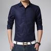 Men's Long Sleeve Slim Fit Non-Iron Korean Style Formal White Shirt
