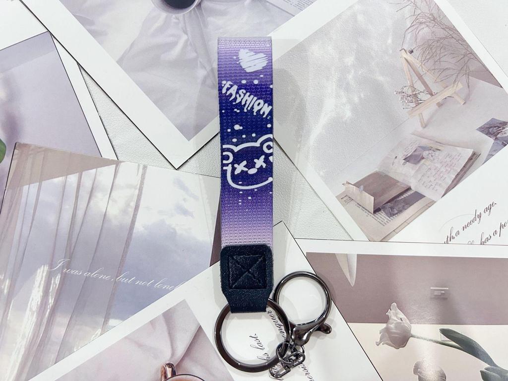 Creative Starry Sky Bear Leather Keychain Pendant