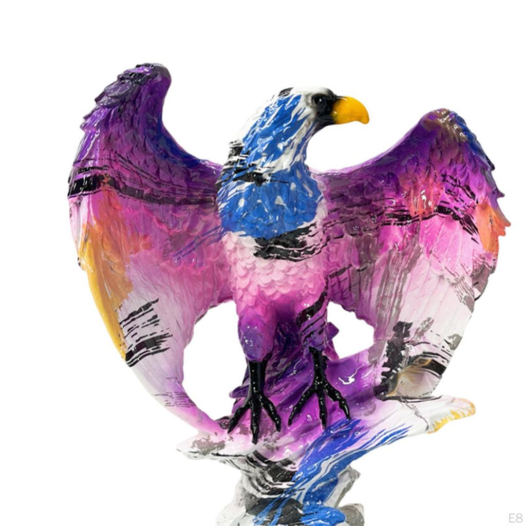 Eagle Sculptures Resin Statue Animal Figurine Tabletop Ornament for Desk Bedroom