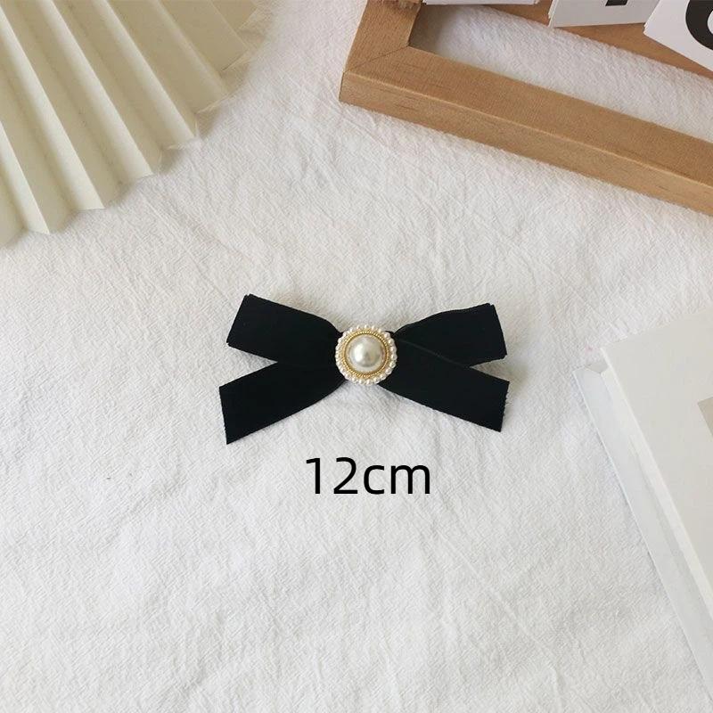 Black Velvet Bow Brooch Shirt Sweater Decoration Autumn Winter Accessories Women's Fashion Accessories