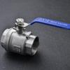 304/316 Stainless Steel Two-Piece Full Bore Ball Valve Q11F-16P, High Temp Resistant, Female Threaded, 4 Points