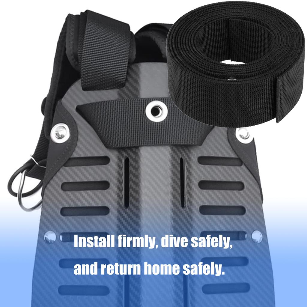 3,5M Tauch-Backplate Gurtband Ersatz Tauch-Tauchgurt Geschirre Ösen Backmount Zubehör Langlebig