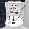 4pcs/ Set of Cartoon Funny Expressions Waterproof Toilet Paste Toilet Lid Decoration Self-paste, Fun Themed Decor