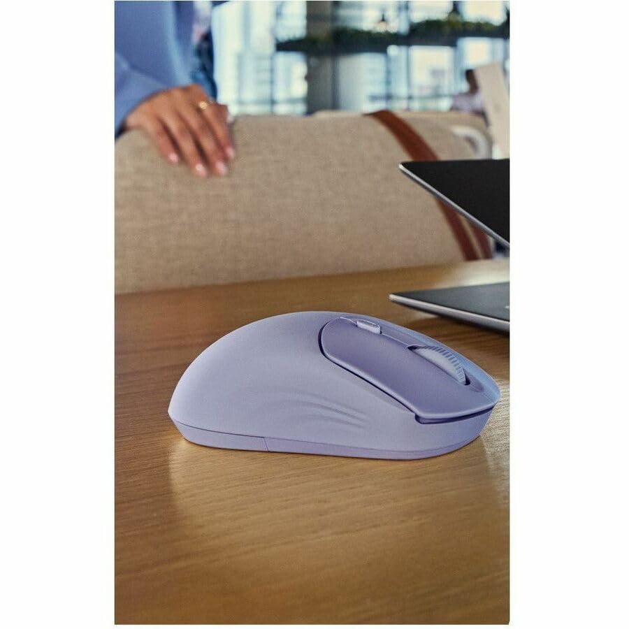 HP 400 Silent Wireless Mouse Bluetooth USB Dongle Sensor up to 6000 Silicone Battery Life up to 24 Ambidextrous Design Blue 2.4GHz Connection,