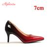 Fashion Aphixta Pointed Toe Women Thin Heel Shoes 10cm Heels Pointed Toe Patent Leather Wedding Party Shoes Woman Big Size 48