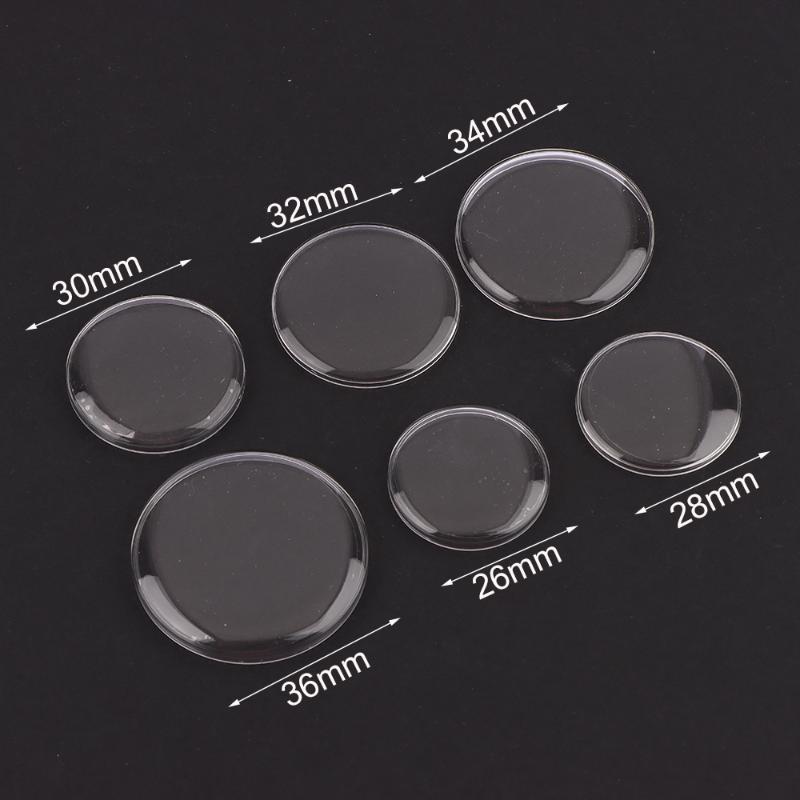 25-36MM Acrylic Round Watch Mirror Lid Watch Replacement Mask Transparent Surface Flat Face Mirror