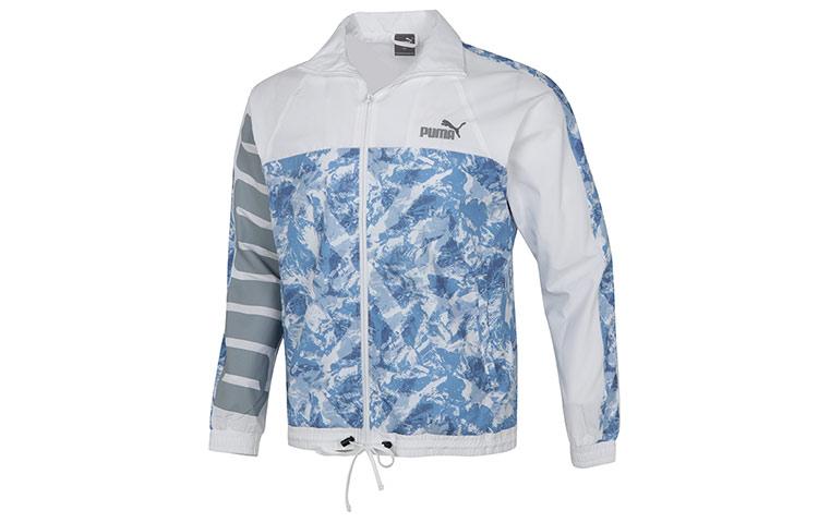 PUMA Mountain Aop Jackets Men s White Stand Collar Moderate Other 534542-99 S