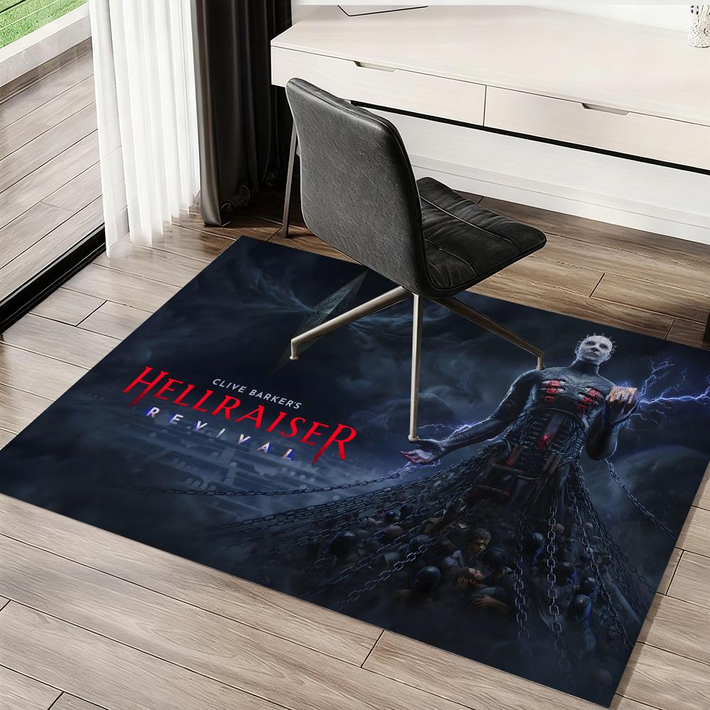 Hellraiser Horrorfilm Fans Fußmatte Weich Verdickt Saugfähig Rutschfest Schlafzimmer Wohnzimmer Türvorleger Heimdeko Flanell Teppiche