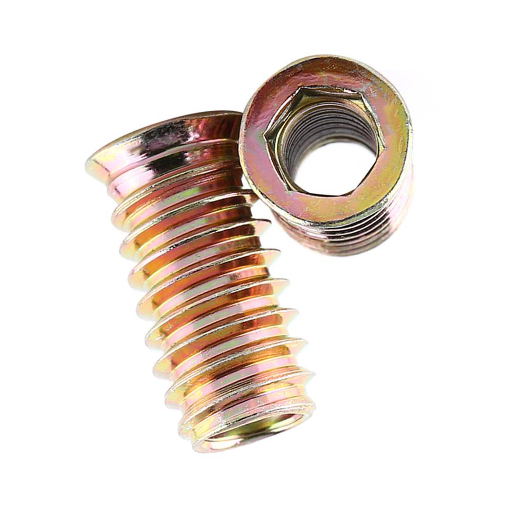 Carbon Steel Hex Socket Drive Insert Nuts Threaded For Wood Furniture (M8*25mm)