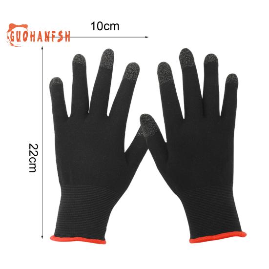 2Pcs Gaming Touch Screen Gloves Breathable Lightweight Warm Thin Sweat-proof Multifunctional Mobile Game Gloves