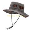49MD National Fisherman Hat Ethnic Print Cotton Blend Foldable Summer Beach Parties Cap