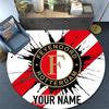 Custom Name Feyenoord Rotterdam2 Round Area Rug,Carpet Rug for Living Room Bedroom Sofa Playroom Decor,Non-slip Floor Mat