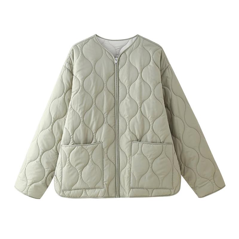 Giacca trapuntata con stampa leopardata da donna, imbottita, mezza stagione, per donna, a maniche lunghe, da donna, calda, invernale, da donna