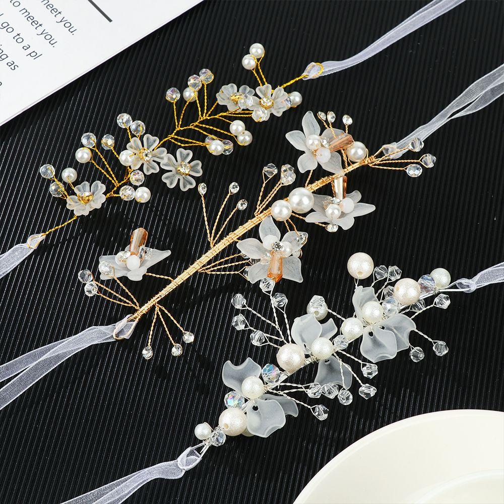 Party Decor Lace-up Hand Flower Bridal Prom Accessories Bride Wrist Flower Bridesmaid Bracelet Flower Bracelet Hand Flowers