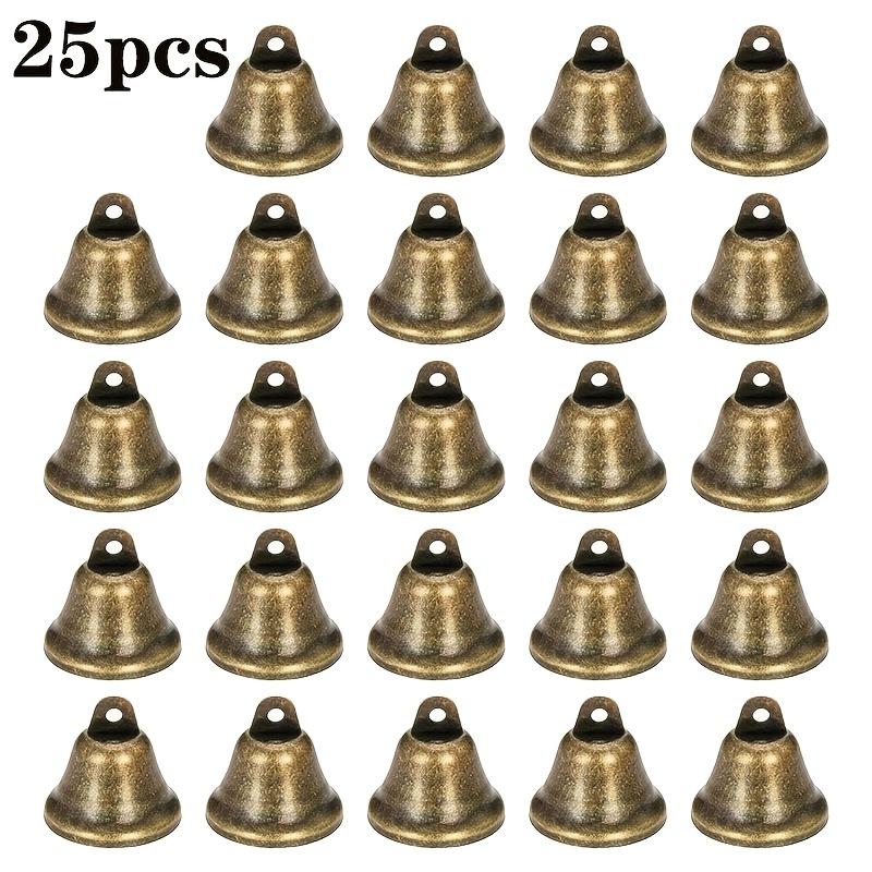 25-Piece 38mm Vintage Handmade Metal Bells for DIY Wind Chimes, Wedding Decor, and Christmas Tree Ornaments