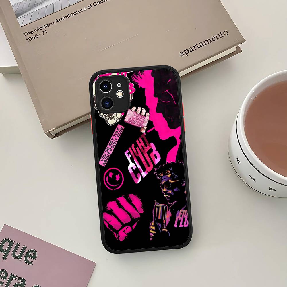 Classic Movie F-fight C-club Phone Case For IPhone 16 15 14 13 12 11 Pro Max 7 8 6 6s Plus Matte Cover