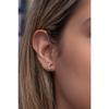 925 Sterling Silver Tiny Crescent Star Model Earrings