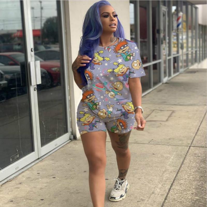 Short Sleeve T-shirt + Shorts Two Piece 