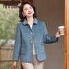 Yalu Mid-Aged Women's Fashion Short Overcoat