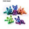3D Printed Popular Cute French Dog With Movable Joints Cute Pet Desktop Toy Ornaments For Christmas and Halloween