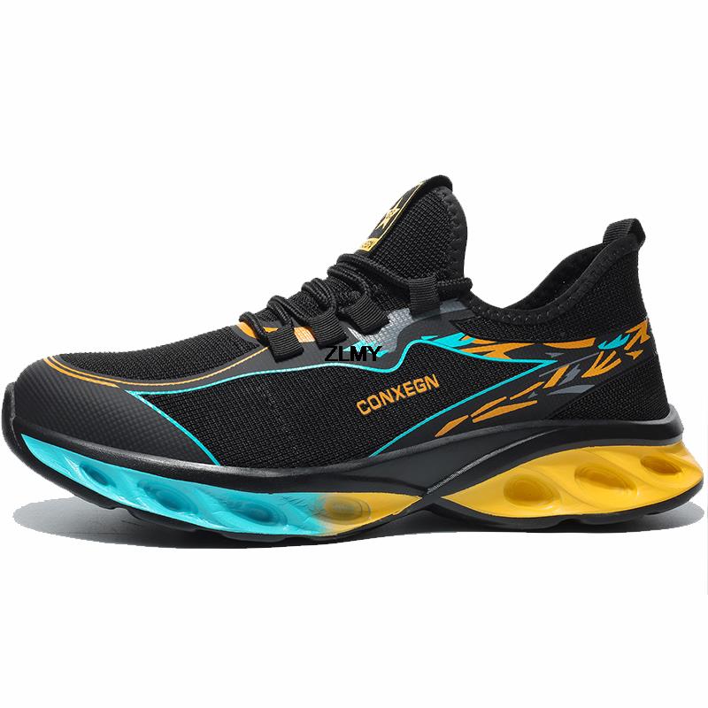 

Модная защитная обувь для мужчин, кроссовки со стальным носком, устойчивые к проколам, промышленная рабочая обувь, мужские дышащие рабочие защитные ботинки, противоударные 44