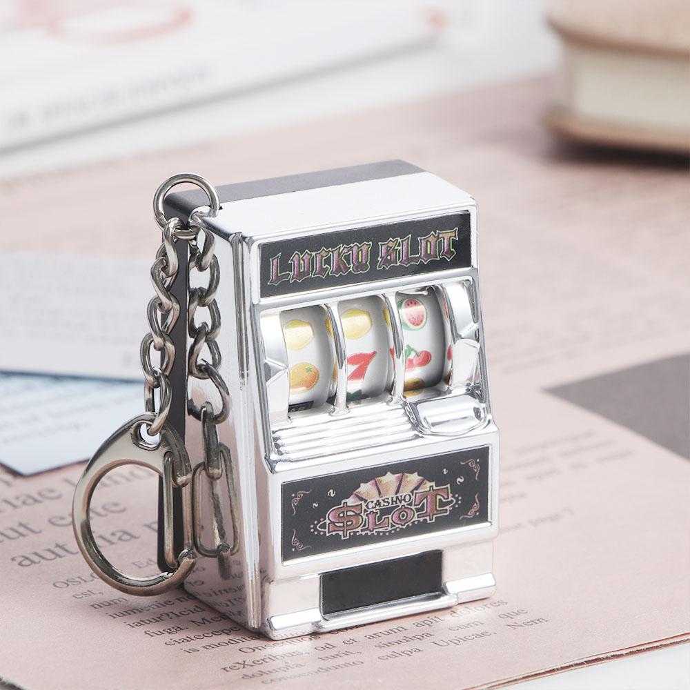 Toys Educational Toy Lucky Jackpot Keyrings Fruit Machine Safe Machine Slot Machine Key Chains