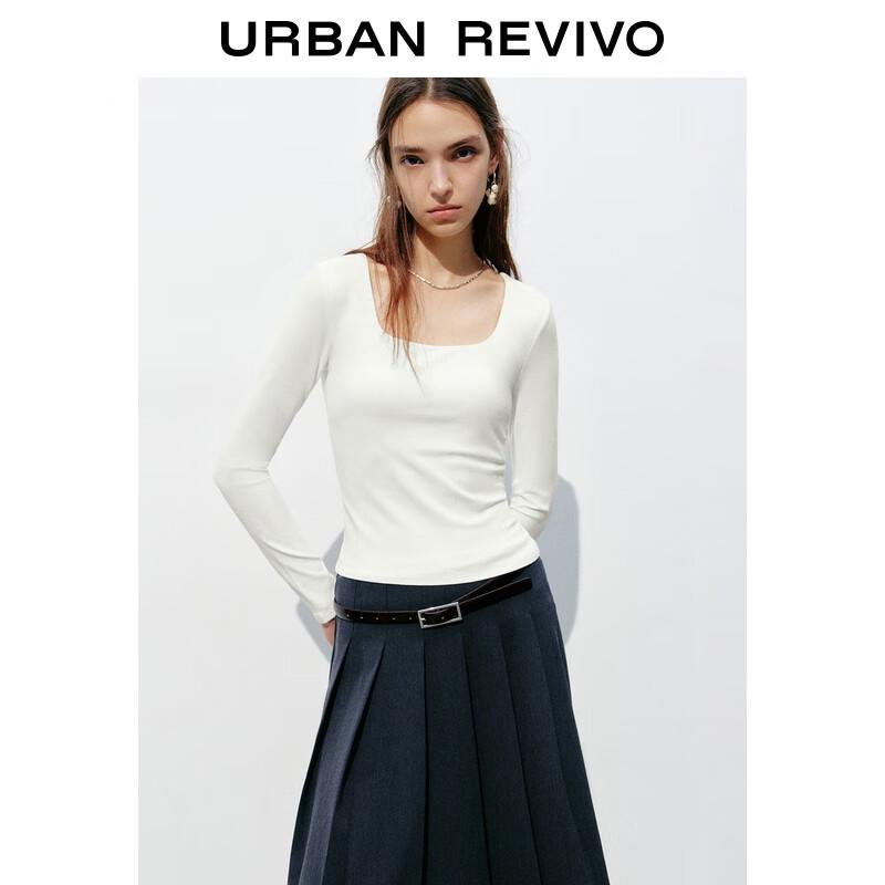 UR Women's Square Neck Short Slim Fit T-Shirt