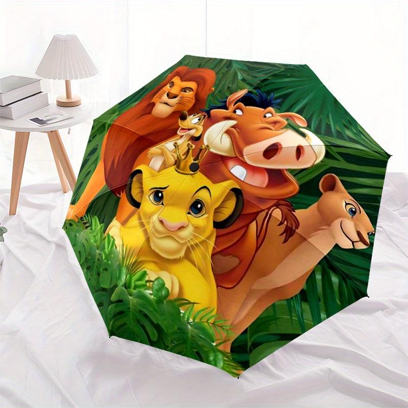 1pc Lion King Automatic Folding Umbrella, 8-Rib Portable & Foldable Design, Highqualityy0722065