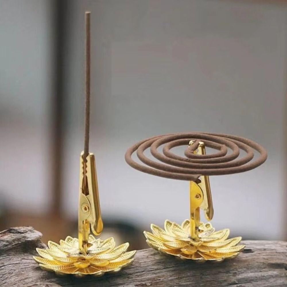 Vintage Fragrance Clip Non-slip Incense Burning Tray Multi-shape Coil Incense Rack Home
