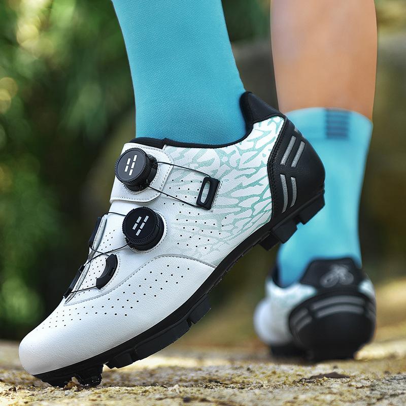 Neue Outdoor-Fahrradschuhe Drehverschluss Fahrradschuhe Rennrad-Lock Mountain-Lock Entriegelt Fahrradschuhe