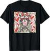 Vintage Leopard Lustiger Valentinstag Waschbär Liebhaber Herz XOXO T-Shirt