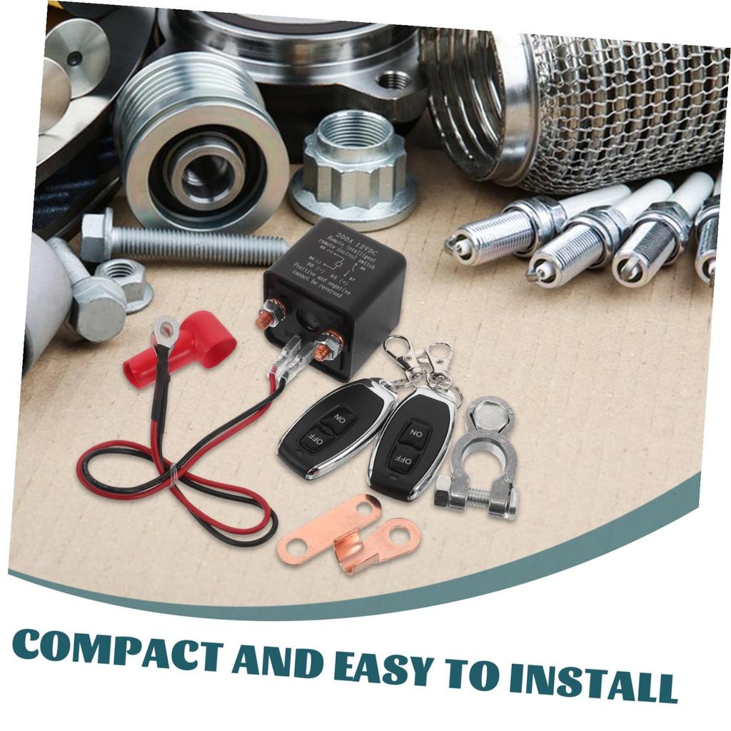 ZUNOXAZ Remote Power Control Car Disconnect Switch with Wireless Remote Control Anti-Theft Heavy Duty Circuit Breaker for Marine Truck